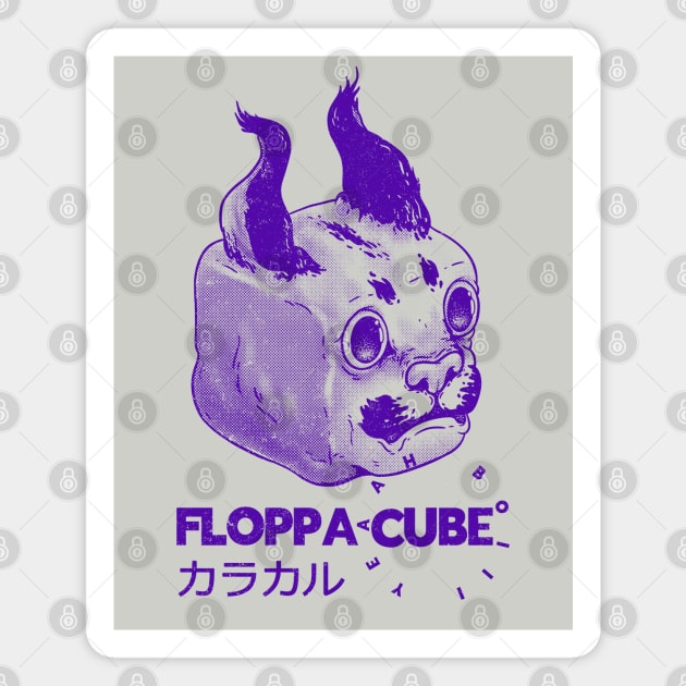 Floppa Cube - Floppa Cube Flop Flop Happy Floppa Friday |  Racist War Crime Fun | Original Art Magnet by anycolordesigns